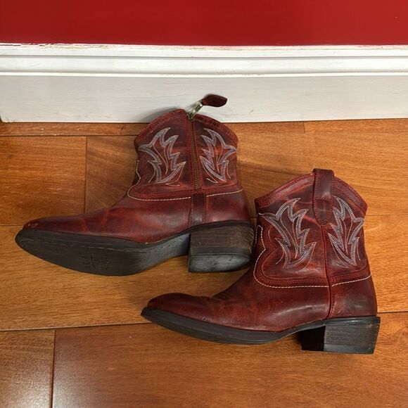 Ariat Billie Unbridled Red Leather Western Cowgirl Boots size 6.5 - Picture 6 of 12